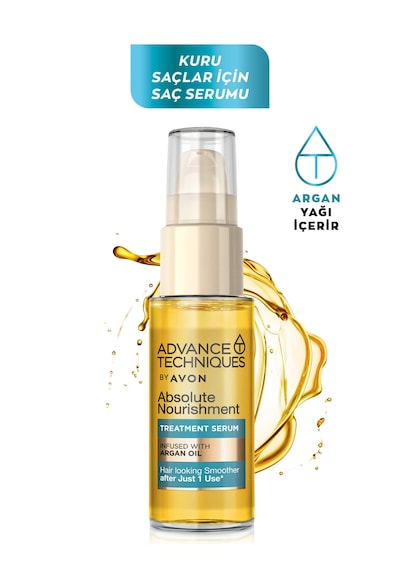 Avon Advance Techniques Argan Yağı Içeren Besleyici Saç Serumu 3 x 30 ML
