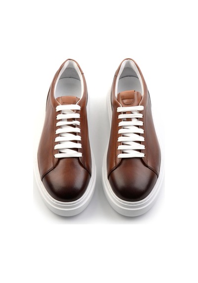 Taba Hakiki Deri Erkek Sneaker E01083016803 Taba