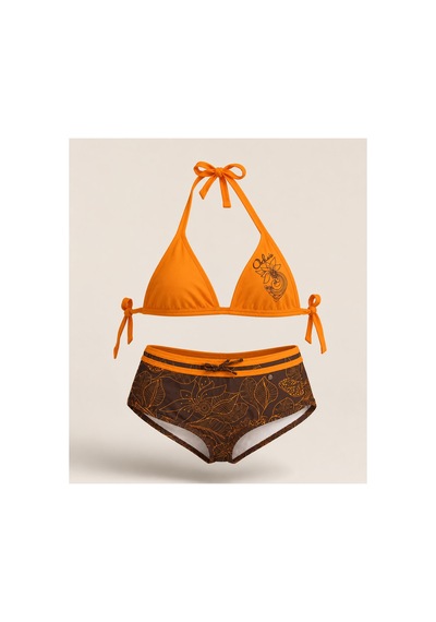 Oxbow Brunella 2p Trıangle Shorty İmprıme Bikini E8brunella C22 Pembe Beyaz