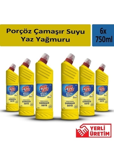 Yoğun Kıvamlı Çamaşır Suyu Yaz Yağmuru 750 Ml X 6 Adet Diğer