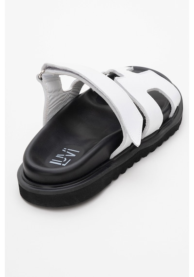 Luvishoes Luvi Shoes Morte Beyaz Cilt Hakiki Deri Kadın Terlik Beyaz