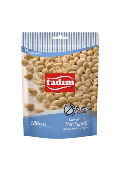 Tadım Yer Fıstığı 180g Tuzsuz - Yüksek Potasyum, Magnezyum Ve Çinko Kaynağı 2'li Ekonomik Paket Tarı 180 G