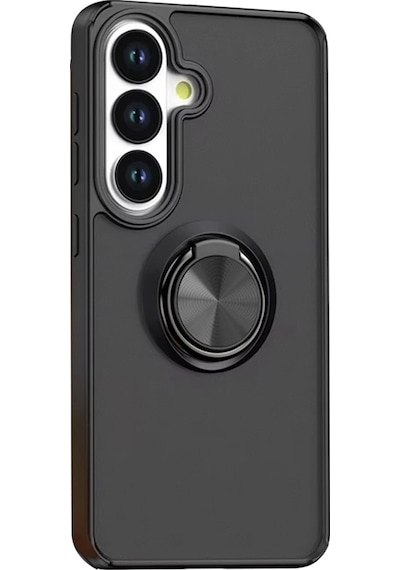Samsung Galaxy Uyumlu  S26 Plus Montreal Yüzüklü Silikon Kapak Siyah