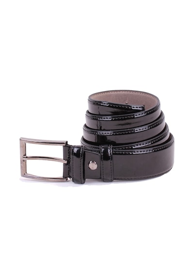 Dagoster Dmk26-301 Siyah Rugan 3,5 Cm Suni Deri Erkek Kemer