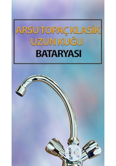 Topaç Klasik Uzun Kuğu Model Orkide Serisi Lavabo Batarya Krom