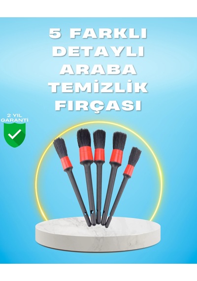 Mey İthalat 5'li Araba Temizlik Fırçaları-farklı Boyutlu Fırçalarla Derinlemesine Temizlik