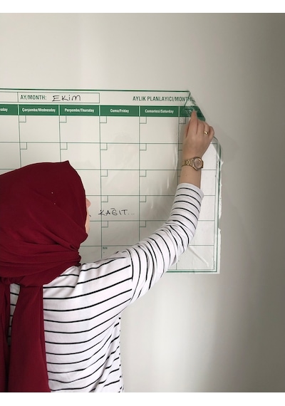 Planlayıcı Akıllı Kağıt Aylık Plan Çizelgesi Kağıt Tahta+Kalem