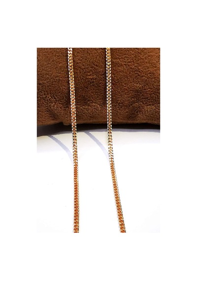 Omar Silver Unisex Gurmet 1,9 Mm Rose Kaplama Gümüş Kolye Zincir
