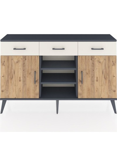 Arges Konsol 4 Raflı 3 Çekmeceli 2 Kapaklı 132x30x83 Antrasit-çam/aytaşı Çam/aytaşı Arges Konsol 4 Raflı 3 Çekmeceli 2 Kapaklı 132x30x83 Antrasit-çam/aytaşı Çam/aytaşı