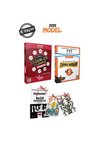 2026 Model Tyt 8 Farklı Yayın 8 Deneme Seti + Tyt Son 5 Yıl Çıkmış Sorular Tıpkı B.
