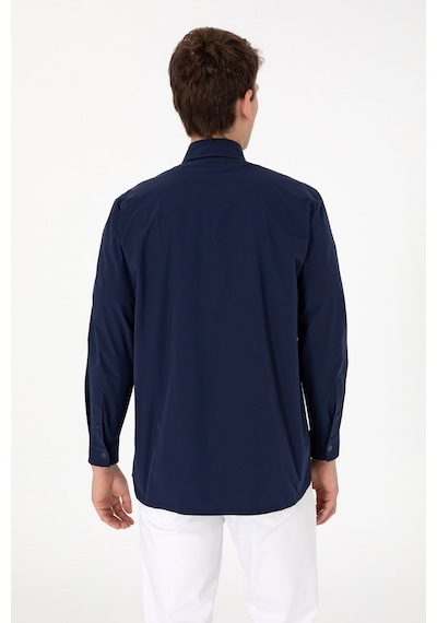 U.s. Polo Assn. Erkek Lacivert Gömlek Desenli 50301077-vr033 Lacivert