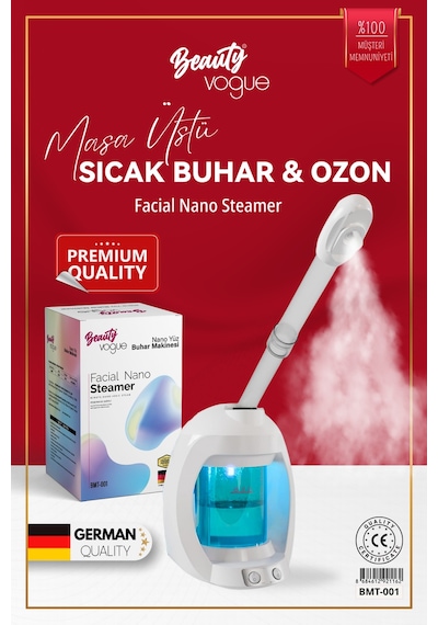 Beauty Vogue Masaüstü Vapozon Yüz Cilt Buhar Makinesi Ozonlu Cilt Bakımı Profesy
