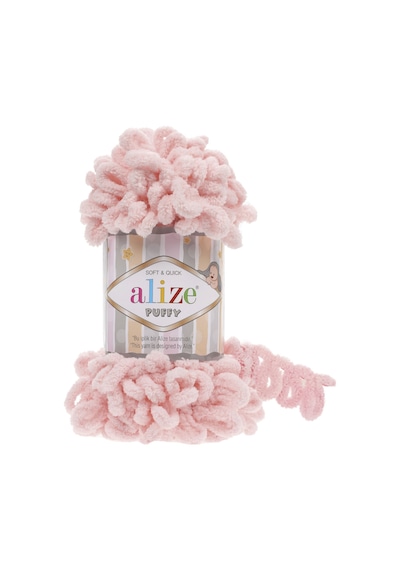 Alize Puffy El Örgü İpi (5 Li Paket) - 340-Pudra Pembe