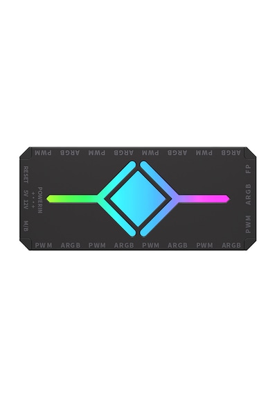 Atheron 9+9 Port Pwm Argb Fan Kontrolcü 5v 3 Pin Senkron 4 Pin Pwm Kablosuz Kumandalı Manyetik Fan Hub Beyaz Siyah - Argb