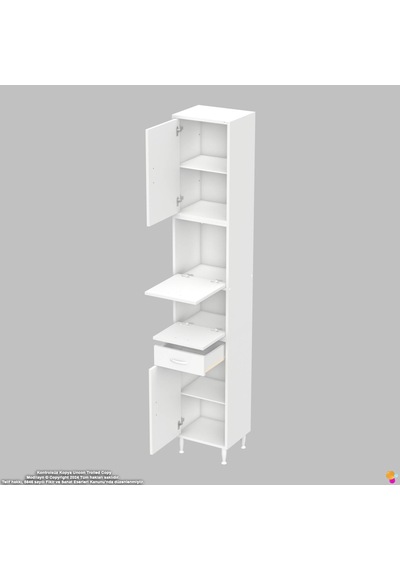 Modilayn Ece Kapaklı Çekmeceli Çok Amaçlı Kiler Dolabı - Mutfak Ve Kahve Köşesi 50 Cm Beyaz Modilayn Ece Kapaklı Çekmeceli Çok Amaçlı Kiler Dolabı - Mutfak Ve Kahve Köşesi 50 Cm Beyaz