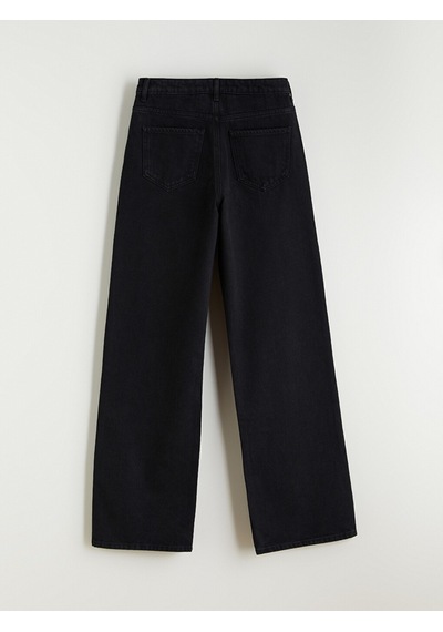 Lcw Jeans Siyah Wideleg Kadın Jean Pantolon