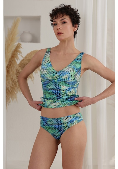 Lapıeno Taşlı Kruvaze Tankini 4502 Çok Renkli