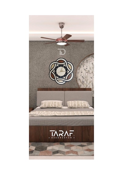 Sarmal Sonsuz Lazer Kesim Dekoratif Duvar Saati M01 4 Renk