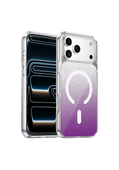 Onegif Apple iPhone Uyumlu 17 Pro Max Sora Simli Magsafe Kapak - Mor Kod: 8079