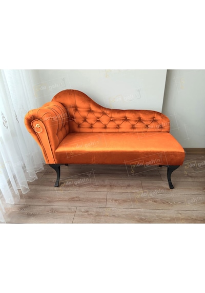 Dekoratif Bihter Koltuk Josefin Puf 110 Cm Siyahayak Mor