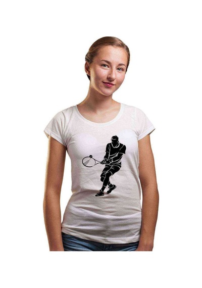 Silhouette Tennis Kadın Beyaz Tshirt