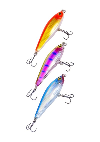 Exent, 3 Adet 8 Gr. 7,5 Cm 6 Kancalı Suni Balık Yemi, Rapala-gerçek Görünümlü Suni Yem