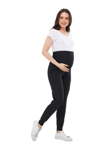 Luvmabelly Myra8095 Beli Ayarlanabilir Hamile Jogger Pantolon-siyah