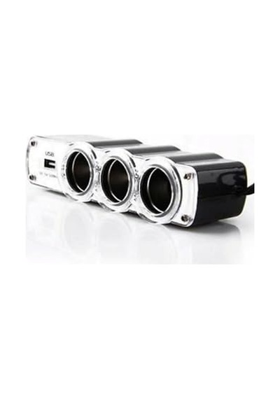 3 Port 1 Usb Araç Çakmak Çoğaltıcı Soket, 12v, Çoklu Şarj Adaptörü