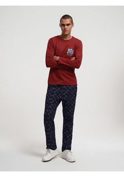Regular Fit Erkek Pijama Bordo