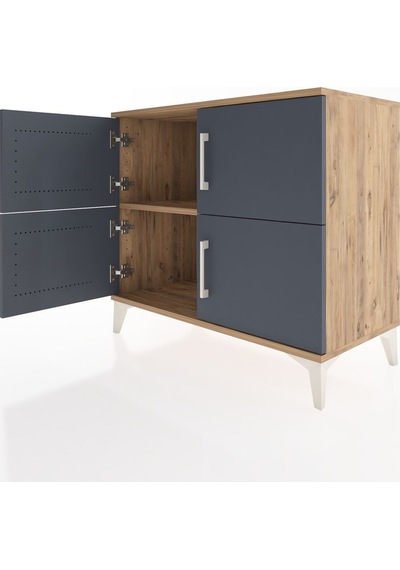 Hyperion Şifonyer Tek Raflı 4 Kapaklı 88x44x80 Çam-antrasit Çam Hyperion Şifonyer Tek Raflı 4 Kapaklı 88x44x80 Çam-antrasit Çam
