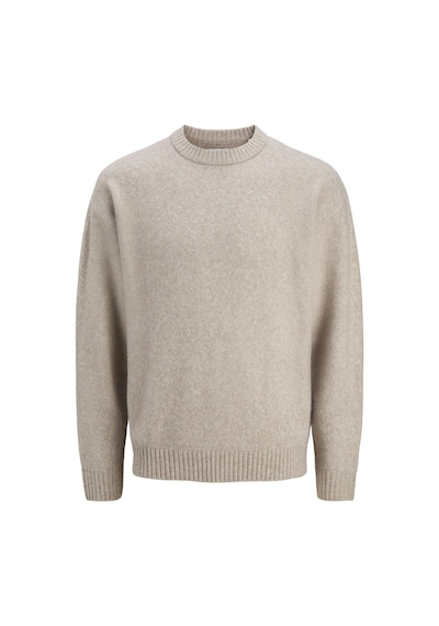 Jack & Jones Jjesoho Ollıe Knit Basic Erkek Crew Neck Kazak Modelleri Bej