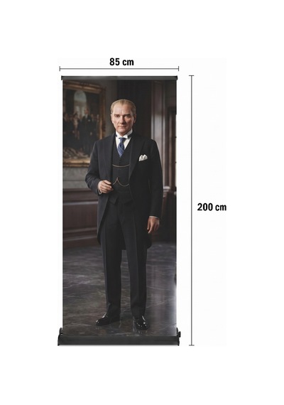 Atatürk Poster Baskılı Pro Roll Up Banner 85x200cm No:5 Diğer