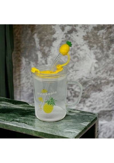 Ananas Tasarımlı Kupa Bardak Şeffaf