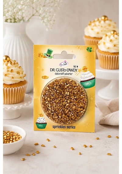 Dr. Gusto Altın Candy Sanding Pasta Süsleme Şekeri
