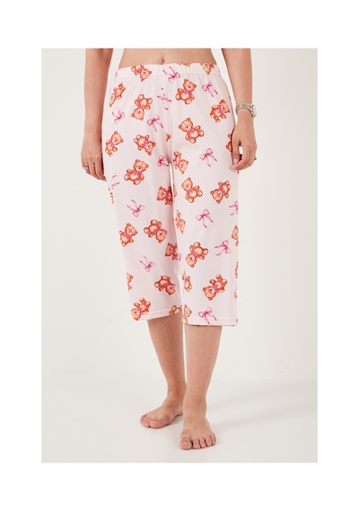 Lela Desenli Pamuklu Bisiklet Yaka Kaprili Pijama Takımı Bayan Pijama Takımı 65790787 Pembe Lela Desenli Pamuklu Bisiklet Yaka Kaprili Pijama Takımı Bayan Pijama Takımı 65790787 Pembe