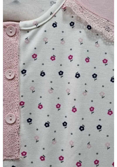 Mecit Pijama Mecit 6355 Pembe Büyük Beden Kadın Pijama Takımı