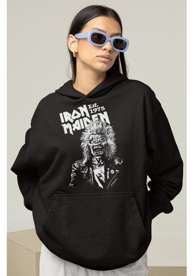 Sevbano Ironmaiden Rock Metal Müzik Grubu Baskılı Unisex Oversize Hoodie Siyah Sevbano Ironmaiden Rock Metal Müzik Grubu Baskılı Unisex Oversize Hoodie Siyah