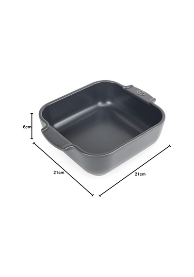 Tr Appolia Kare Saplı Fırın Kabı, Seramik, Arduvaz/gri, 6 X 21 X 21 Cm, Kapasite: Yakl. 1 L, 60220 Genel