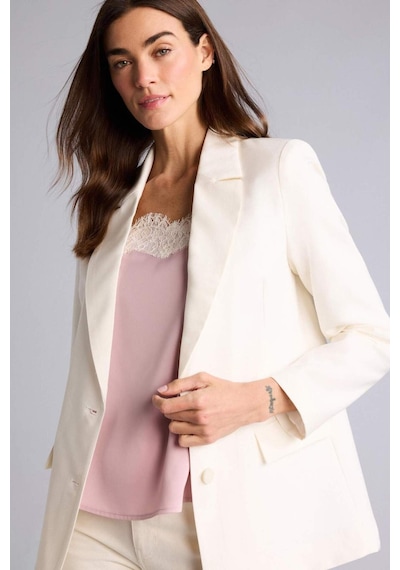 Defacto Oversıze Tencel Blazer Ceket Z8276az26smwt84 Beyaz-wt84