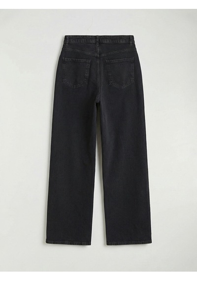 Lcw Modest Gri Taşlı Wideleg Kadın Jean Pantolon