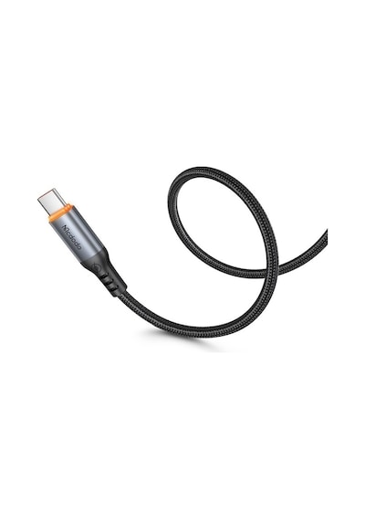 Ca-2040 Type-c Type-c 100w Pd Hızlı E-marker Çipli Örgü Poweroff Kablo 1.2m Siyah