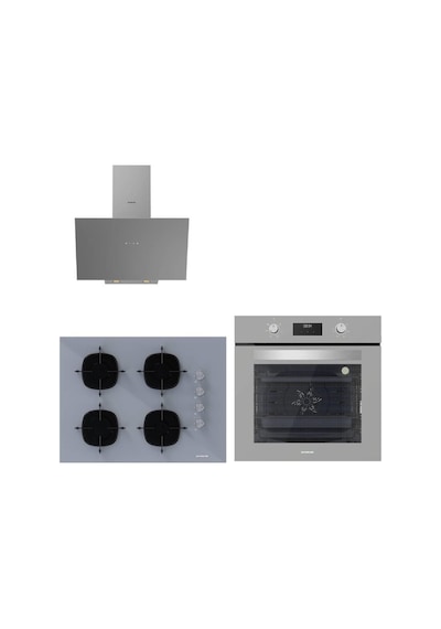 Silverline BO6502S02 - CS5665S01 - 3481 Gri Cam Ankastre Set Silverline BO6502S02 - CS5665S01 - 3481 Gri Cam Ankastre Set
