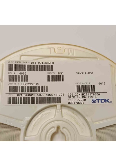 C2012ch1h271jt000a 270pf 50v 805 Smd Seramik Kondansatör 1000 Adet