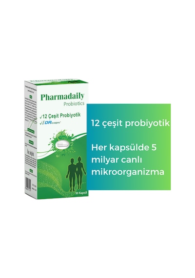 Pharmadaily Probiotics Probiotic Complex 12 Çeşit Probiyotik 30 Kapsül