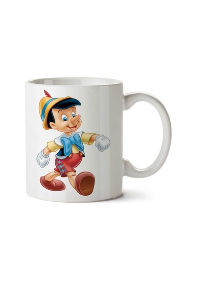 Disney Pinokyo İki Tarafı Baskılı Kupa Bardak Çok Renkli