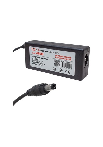 Pm-4668 20 Volt - 3.25 Amper 5.5 2.5 Mm Uçlu Adaptör Lenovo Ibm Notebook