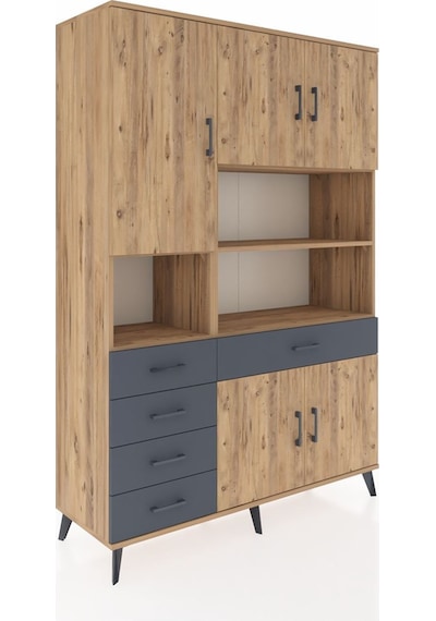 Hyperion Dolap 9 Raflı 5 Çekmeceli 5 Kapaklı 132x44x195 Çam-çam/antrasit Atlas Çam/antrasıt - Atlas Çam Hyperion Dolap 9 Raflı 5 Çekmeceli 5 Kapaklı 132x44x195 Çam-çam/antrasit Atlas Çam/antrasıt - Atlas Çam