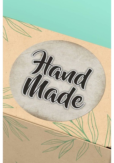 Hand Made Gri Eskitme Sticker 3x3cm St2355 Çok Renkli