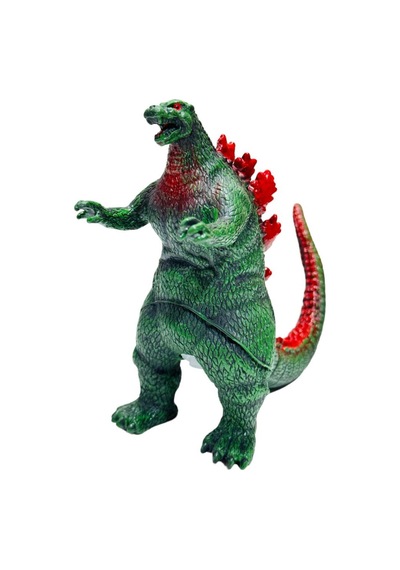 Godzilla Hayvan Gerçekci Sesli Soft Yumuşak Oyuncak Kırmızı 16x21 Cm