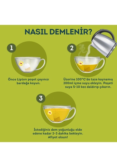 Lipton Ihlamur Harmanı Zarflı Süzen Poşet Bitki Çayı 20'li Paket X 4 Adet